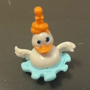 Cute Duck Figurine with Orange and Blue Accents Kinder Joy Duck Spinner Figure
